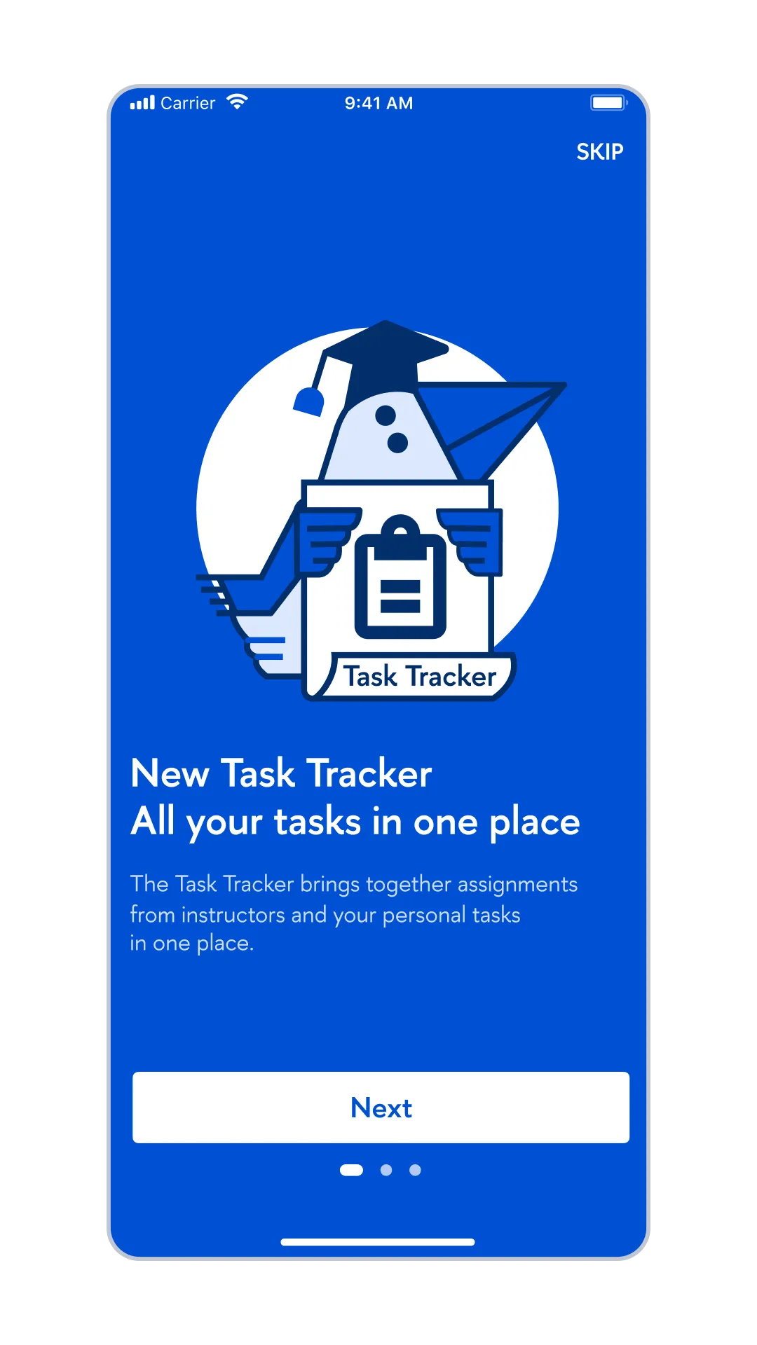 Task Tracker onboarding, image 1, slide 1