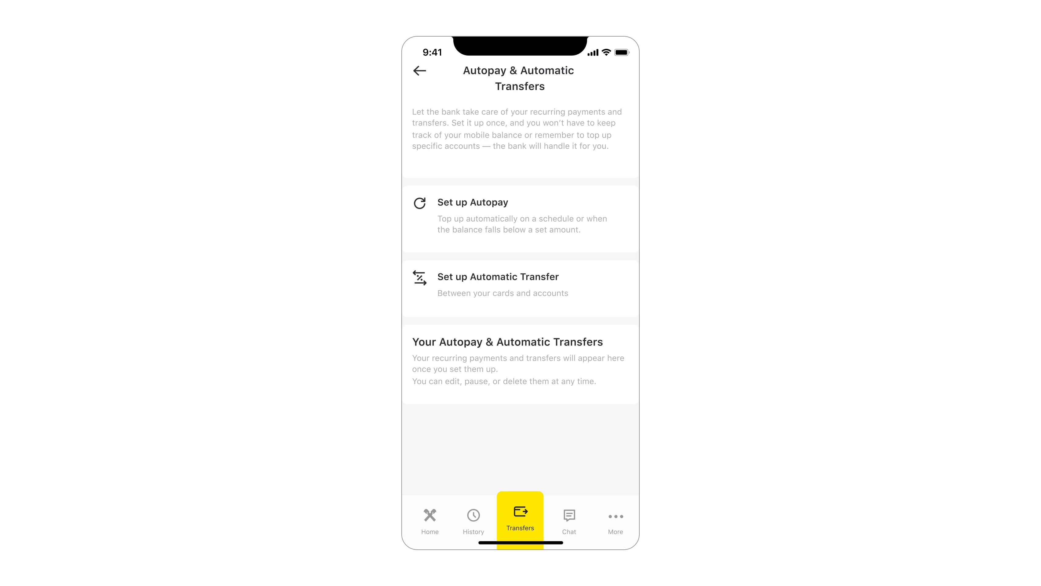 Automatic payments and recurring transfers, image 1