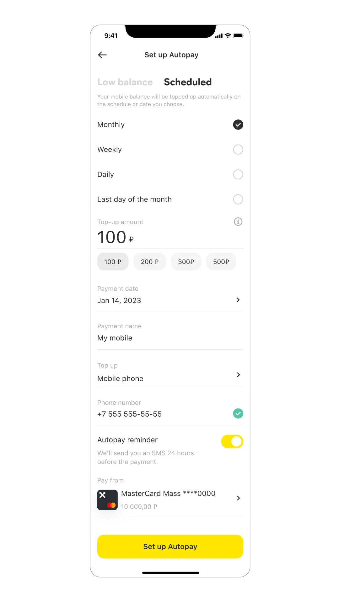 Scheduled automatic payment, image 1, slide 2