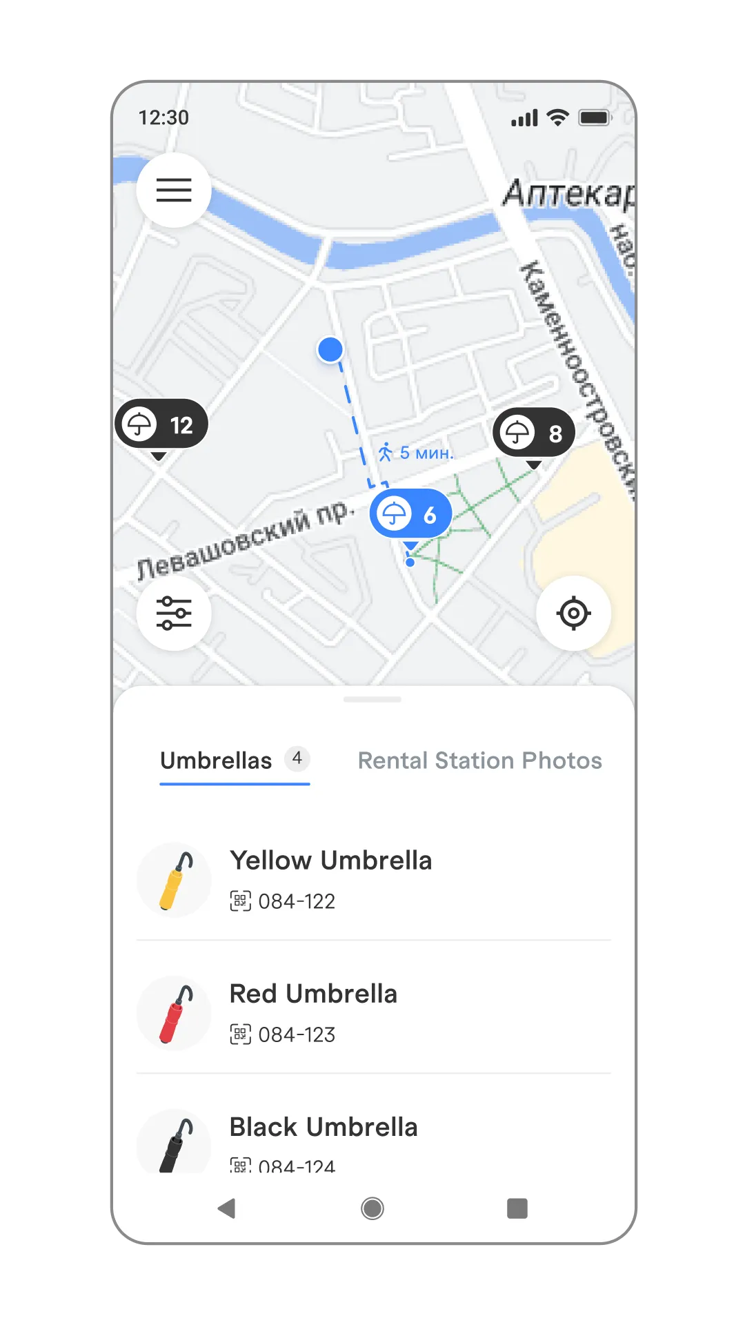 Map-based home screen, image 1, slide 2